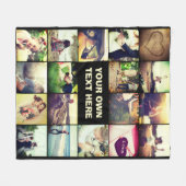 Couverture Polaire Collage photo personnalisé (Devant (Horizontal))