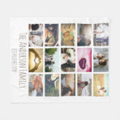 Couverture Polaire Collage photo personnalisé (Devant (Horizontal))