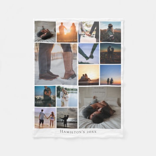 Couverture Polaire Collage photo personnalisé (Devant)