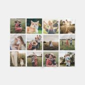 Couverture Polaire Collage photo personnalisé (Devant (Horizontal))