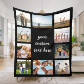 Couverture Polaire Collage photo personnalisé 10