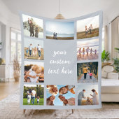 Couverture Polaire Collage photo personnalisé 10