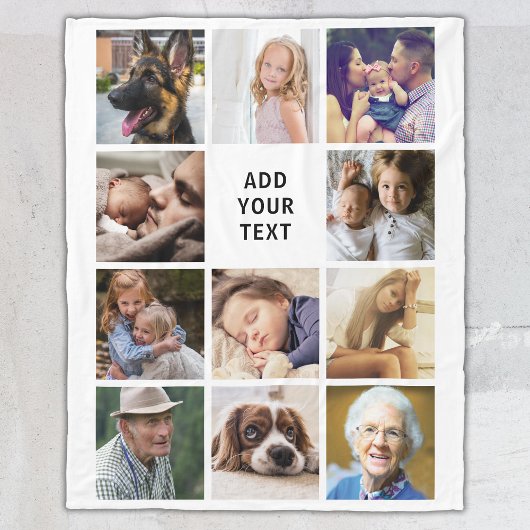 Couverture Polaire Collage photo personnalisé 11