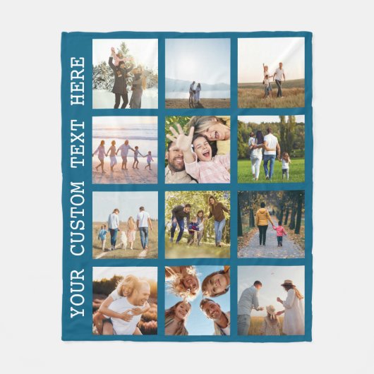 Couverture Polaire Collage photo personnalisé 12 (Devant)