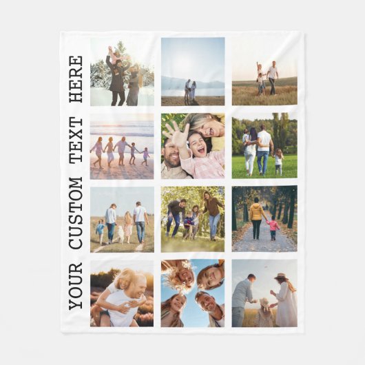 Couverture Polaire Collage photo personnalisé 12 (Devant)