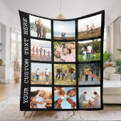 Couverture Polaire Collage photo personnalisé 12