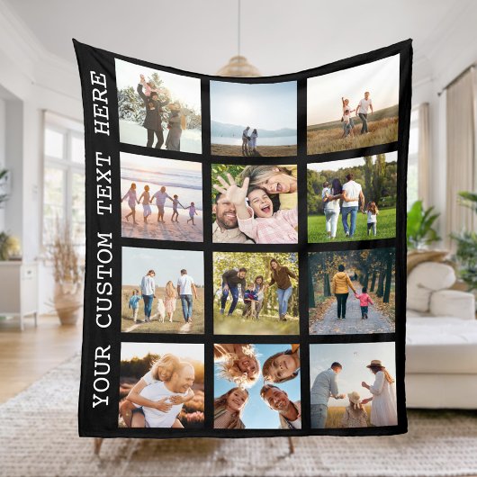 Couverture Polaire Collage photo personnalisé 12