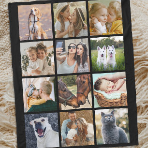 Couverture Polaire Collage photo personnalisé 12