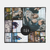 Couverture Polaire Collage photo personnalisé 12 (Devant (Horizontal))