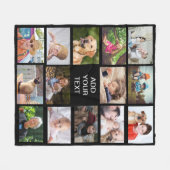 Couverture Polaire Collage photo personnalisé 14  (Devant (Horizontal))