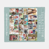 Couverture Polaire Collage photo personnalisé 30 - Vert (Devant (Horizontal))