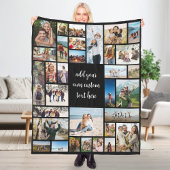 Couverture Polaire Collage photo personnalisé 32