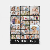 Couverture Polaire Collage photo personnalisé 33 photo noir (Devant)