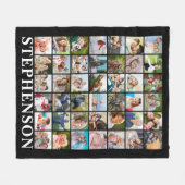 Couverture Polaire Collage photo personnalisé 42 noir (Devant (Horizontal))