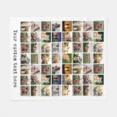 Couverture Polaire Collage photo personnalisé 56 (Devant (Horizontal))