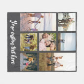 Couverture Polaire Collage photo personnalisé 7 (Devant (Horizontal))