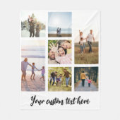 Couverture Polaire Collage photo personnalisé 7 (Devant)