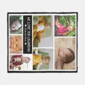 Couverture Polaire Collage photo personnalisé 7 Nous vous aimons gran (Devant (Horizontal))