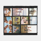 Couverture Polaire Collage photo personnalisé 9 (Devant (Horizontal))