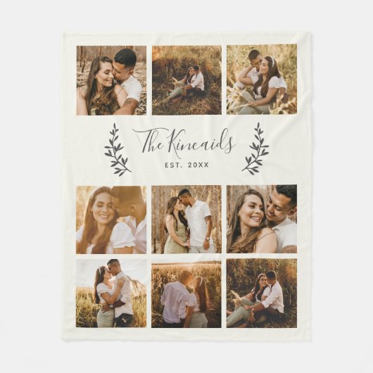 Couverture Polaire Collage photo personnalisé 9 (Devant)