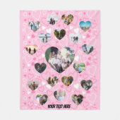 Couverture Polaire Collage photo personnalisé de 19 pages, texte pers (Devant)