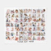 Couverture Polaire Collage photo personnalisé de 63 couleurs (Devant (Horizontal))