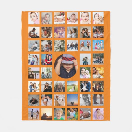 Couverture Polaire Collage photo Personnalisé do-it-yourself personna (Devant)