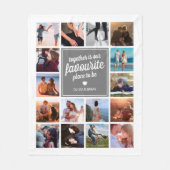 Couverture Polaire Collage photo personnalisé en couple (Devant)