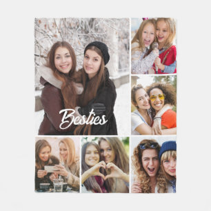 Couverture Polaire Collage photo personnalisé "Meilleures amies"