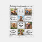 Couverture Polaire Collage photo personnalisé Pet Memorial (Devant)