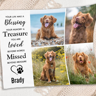 Couverture Polaire Collage photo personnalisé Pet Memorial
