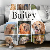 Couverture Polaire Collage photo personnalisé pour animaux de compagn