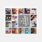 Couverture Polaire Collage photo personnalisé pour couple (Devant (Horizontal))
