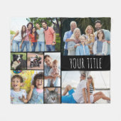 Couverture Polaire Collage photo personnalisé simple 8 couleur (Devant (Horizontal))