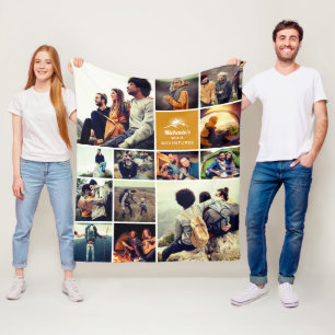 Couverture Polaire Collage photo personnalisé "Wild Adventures"