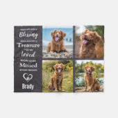 Couverture Polaire Collage photo Pet Memorial (Devant (Horizontal))
