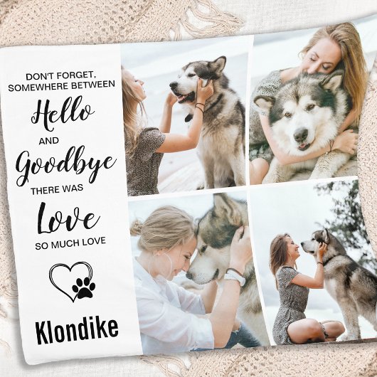 Couverture Polaire Collage photo Pet Memorial