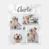 Couverture Polaire Collage photo pour Amoureux des chiens animal (Devant)
