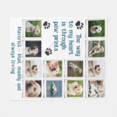 Couverture Polaire Collage photo pour animaux de compagnie Amoureux d (Devant (Horizontal))