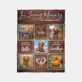 Couverture Polaire Collage Photo Rustique En Mémoire Aimante Mémorial (Devant)