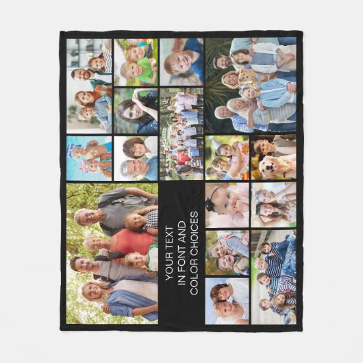 Couverture Polaire Collage photo simple 16 couleur (Devant)