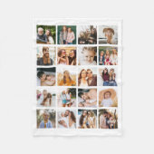 Couverture Polaire Collage photo simple 20 photo personnalisée (Devant)