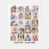 Couverture Polaire Collage photo simple 20 Photos personnalisées (Devant)