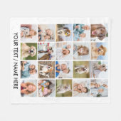 Couverture Polaire Collage photo simple 20 Photos personnalisées (Devant (Horizontal))