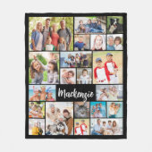 Couverture Polaire Collage photo simple 21 Couleur personnalisée (Devant)