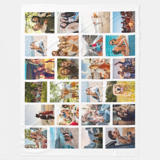 Couverture Polaire Collage photo simple 24 (Devant)