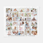 Couverture Polaire Collage photo simple 30 personnalisé (Devant (Horizontal))