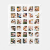 Couverture Polaire Collage photo simple 30 photo personnalisée (Devant)