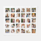 Couverture Polaire Collage photo simple 30 photo personnalisée (Devant (Horizontal))