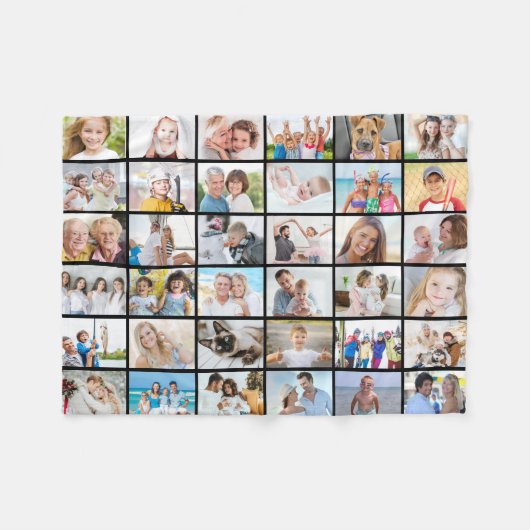 Couverture Polaire Collage photo simple 36 (Devant (Horizontal))